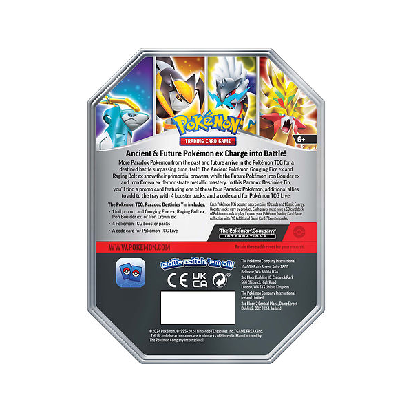 Pokémon TCG Paradox Destinies Tin Iron Boulder ex
