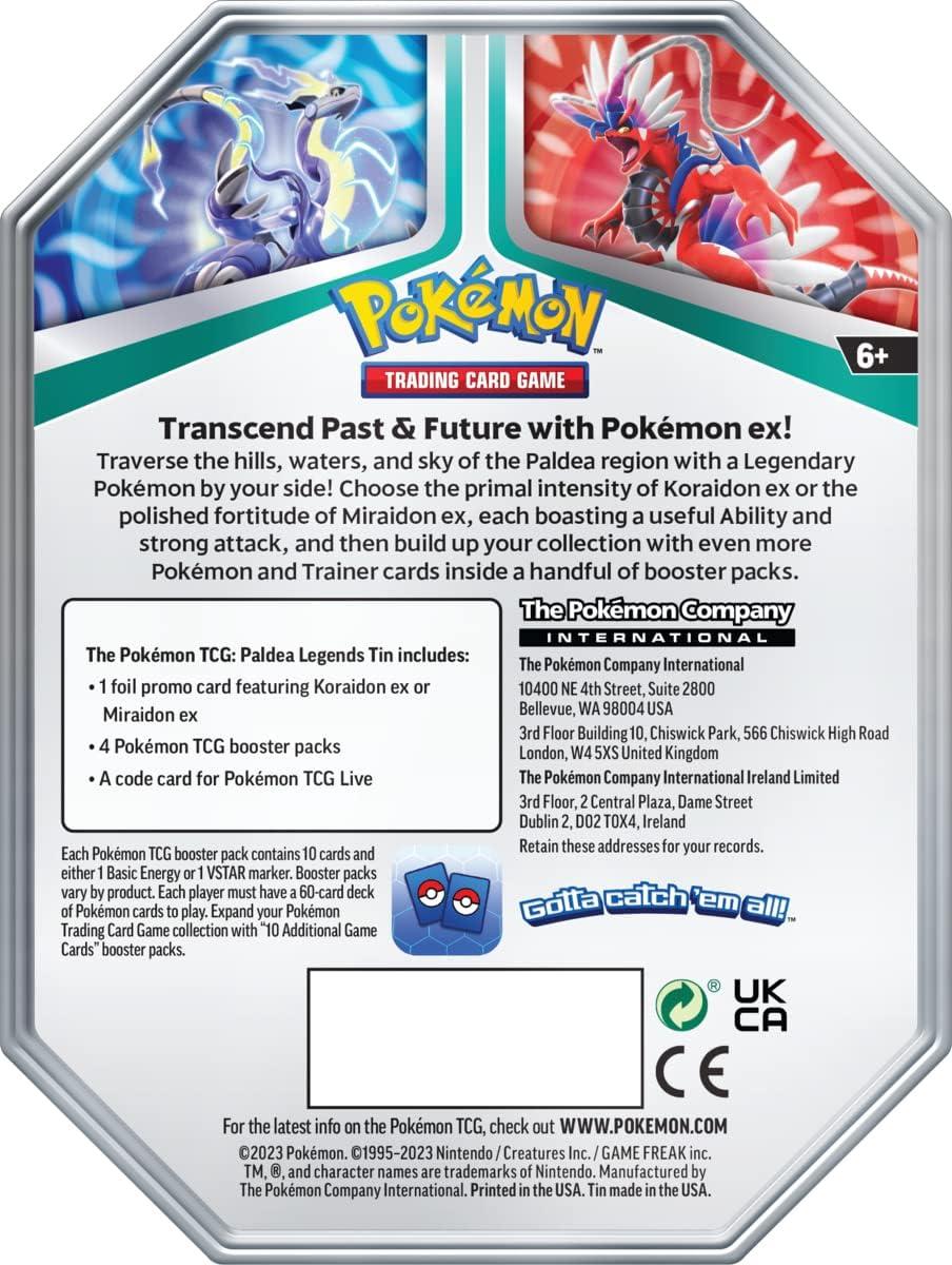 Pokémon TCG Paldea Legends Tin - Koraidon ex
